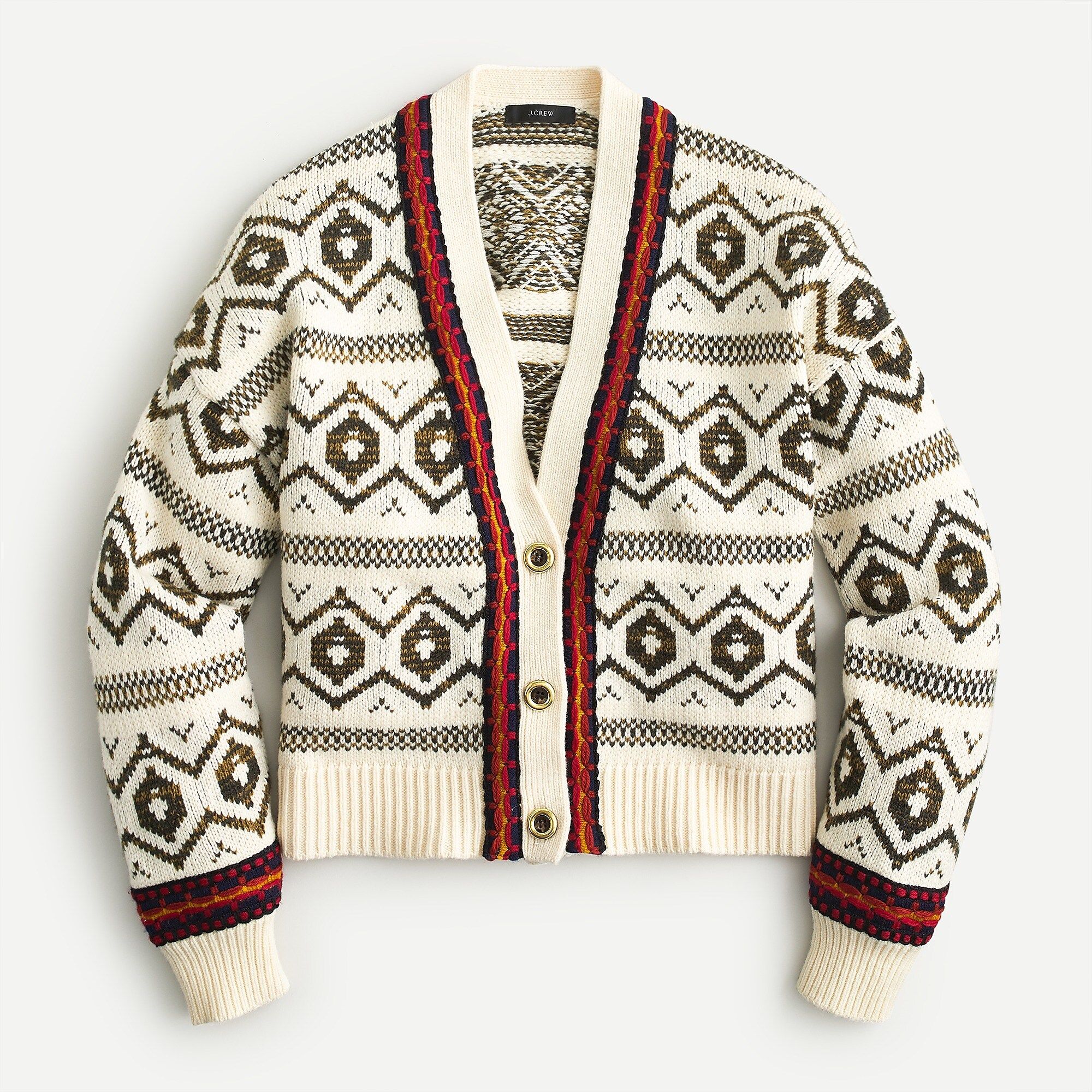 Diamond Fair Isle cardigan sweater | J.Crew US
