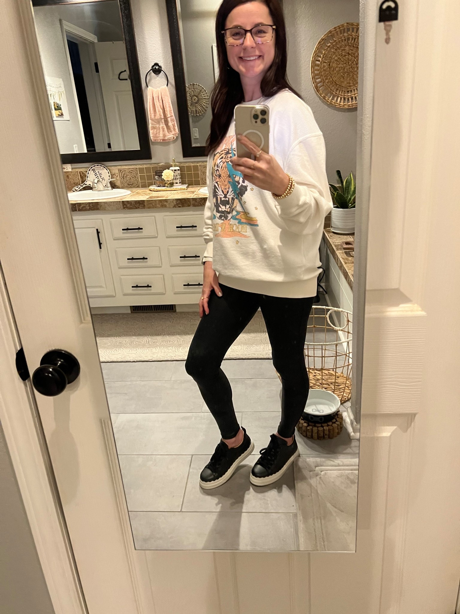 These leggings are legit the best faux leather leggings ever!!!!  They are worth the price tag!  I have been wearing them for 3 years now and they still look and feel just as good as the day I hit them!   💕

#LTKOver40 #LTKPetite #LTKootd