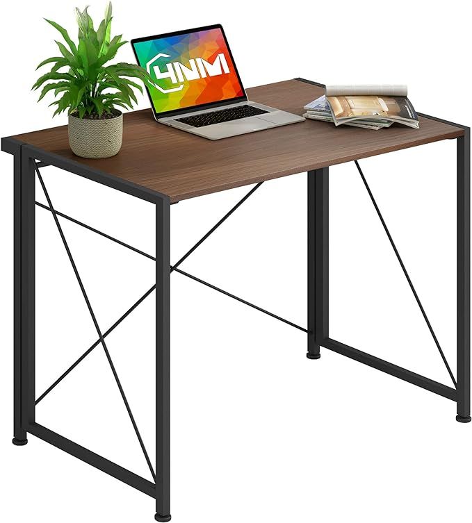 4NM No-Assembly Folding Desk Small Computer Desk Laptop Table Compact Home Office Desk Study Read... | Amazon (US)