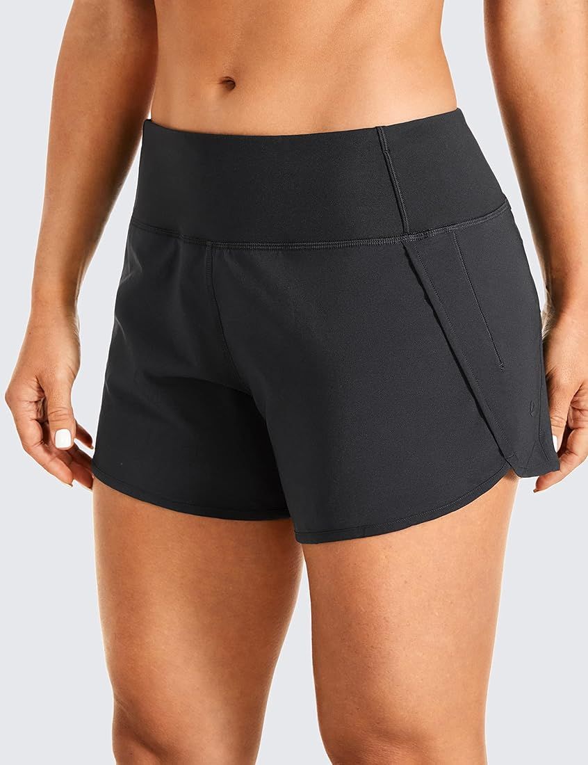 CRZ YOGA Womens Lightweight Gym Athletic Workout Shorts Liner 2.5"/4" - Quick Dry Running Spandex Sh | Amazon (US)