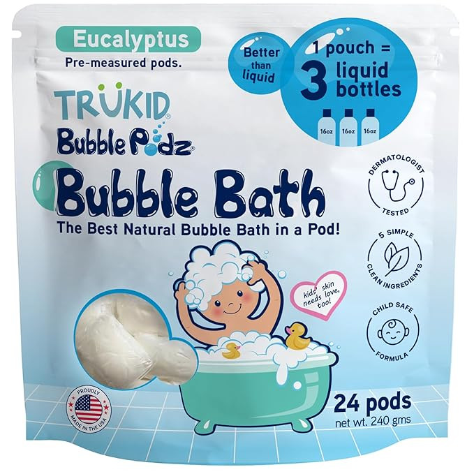TruKid Bubble Podz Bubble Bath for Kids, Toddlers, & Babies, Tear Free Gentle & Refreshing Bath B... | Amazon (US)