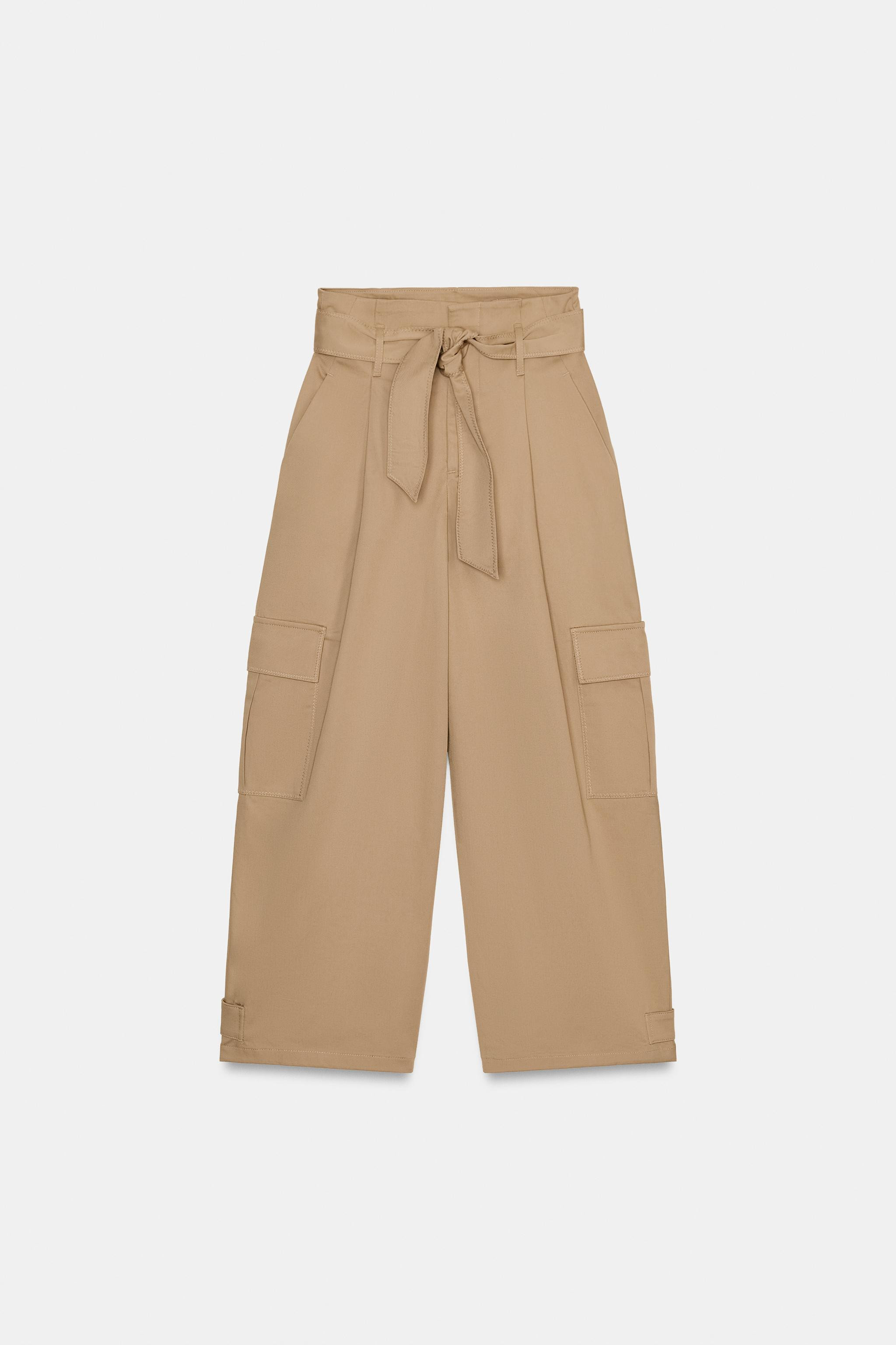 PAPERBAG CARGO POCKET PANTS | Zara US