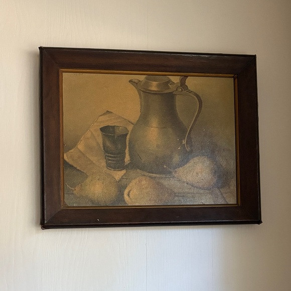 Vintage Still Life Art Print in Brown Frame | Poshmark