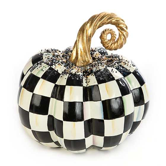 Beaded Check Pumpkin - Medium | MacKenzie-Childs