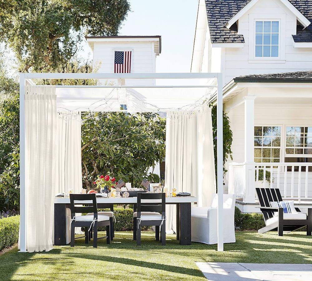 Jake Slipcovered Outdoor Dining Side Chair & Armchair | Pottery Barn (US)