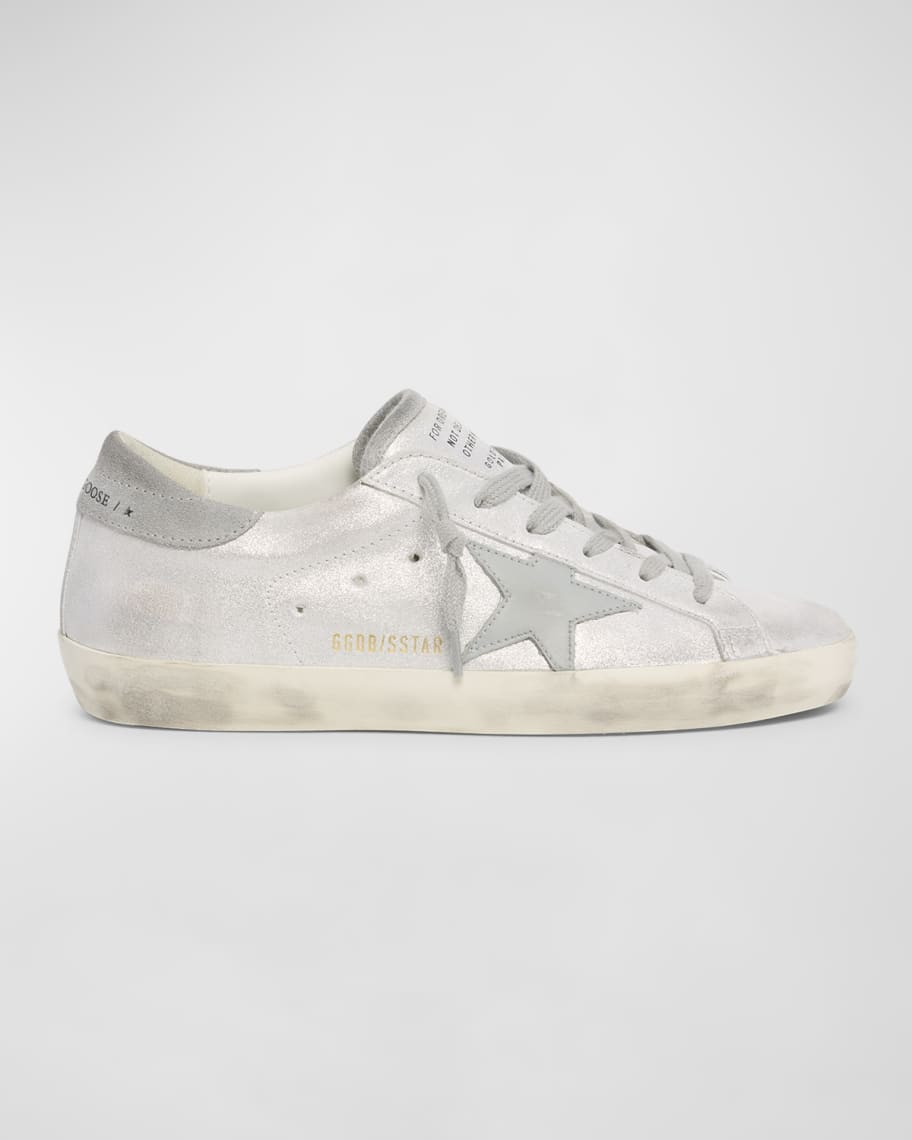 Golden Goose Superstar Metallic Suede Low-Top Sneakers | Neiman Marcus