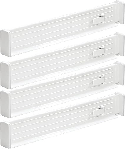 mDesign Adjustable, Expandable Drawer Organizer/Divider - Foam Ends, Strong Secure Hold, Locks in... | Amazon (US)