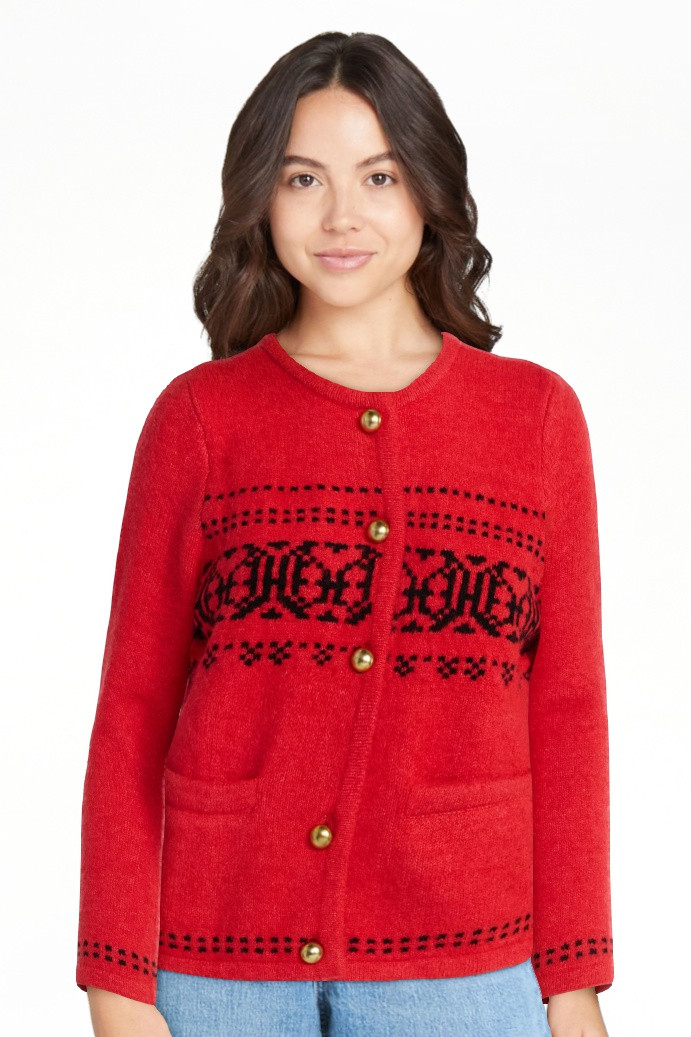 Free Assembly Women's and Women's Plus Fair Isle Cardigan with Welt Pockets, Midweight, Sizes XS-... | Walmart (US)