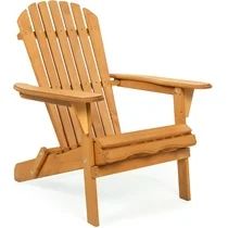 Best Choice Products Outdoor Adirondack Wood Chair Foldable Patio Lawn Deck Garden Furniture | Walmart (US)
