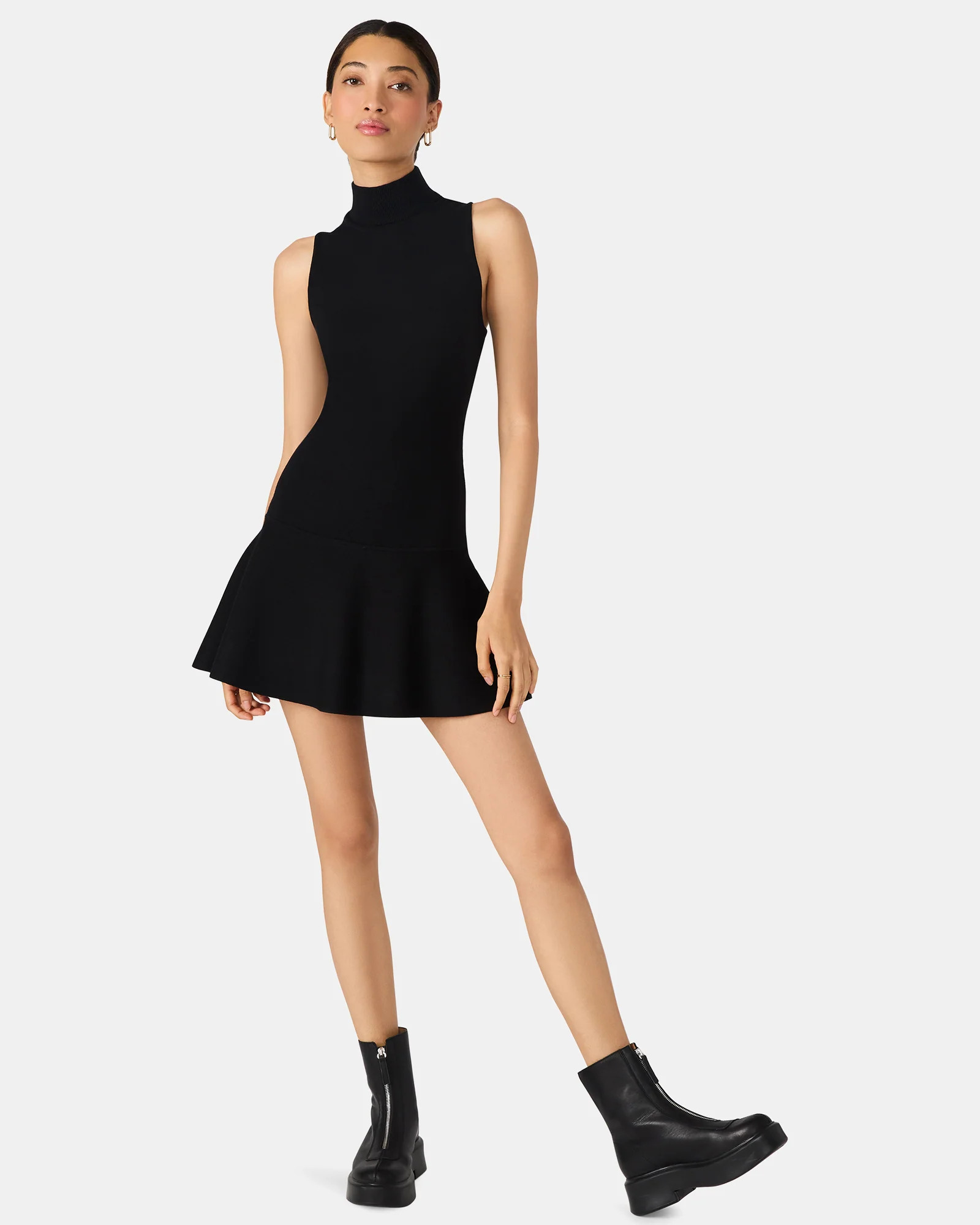 BRESLIN Black Mini Sweater Dress | Women's Designer Dresses | Steve Madden (Canada)