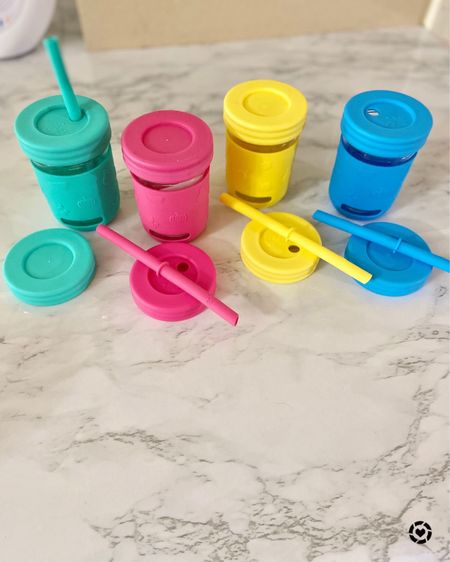 Glass mason jars with silicone sleeves straws and lids kids cups summer must have spring kids toddlers family summer 

#LTKfamily #LTKkids #LTKhome