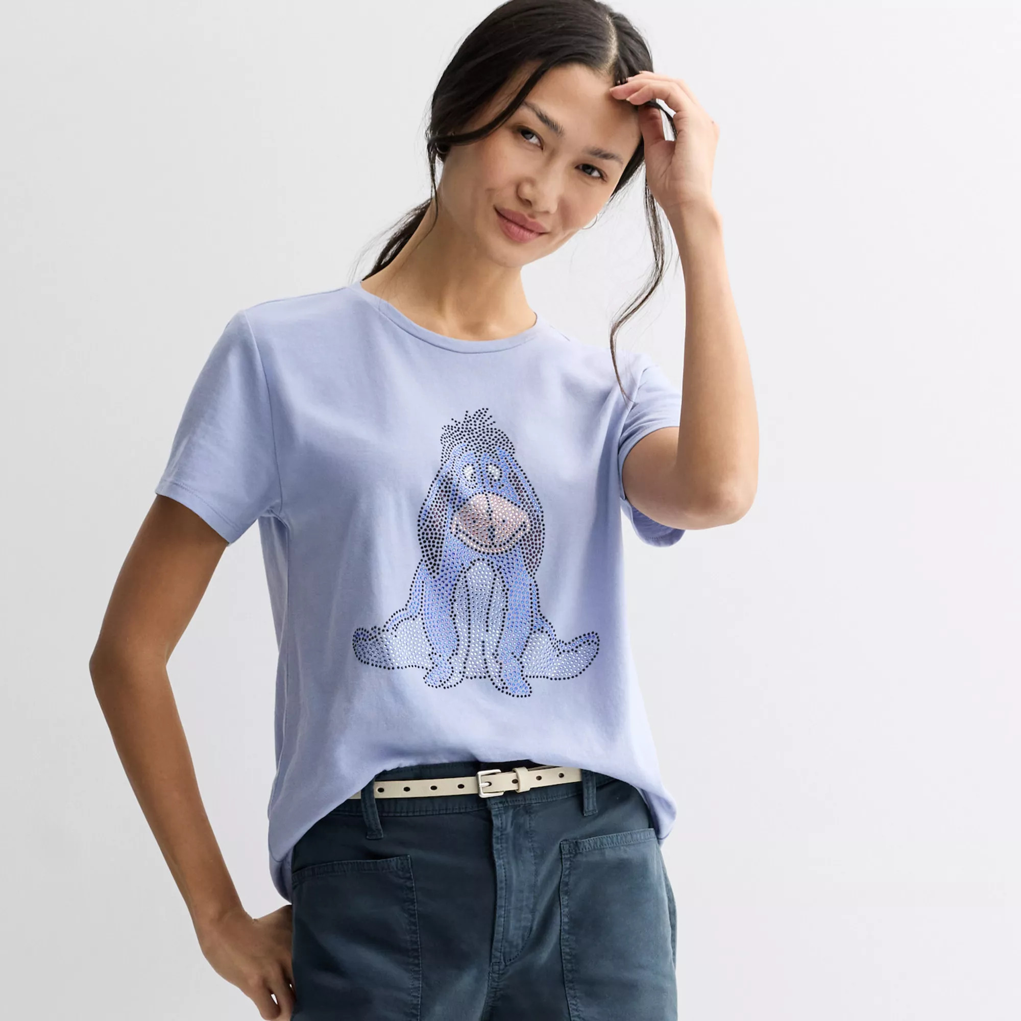 Women’s Disney’s Winnie the Pooh Eeyore Studs Short Sleeve Graphic Tee | Kohl's