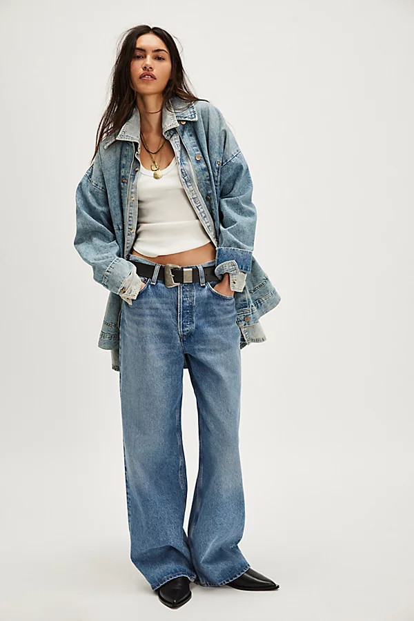 AGOLDE Low-Rise Baggy Jeans | Free People (Global - UK&FR Excluded)