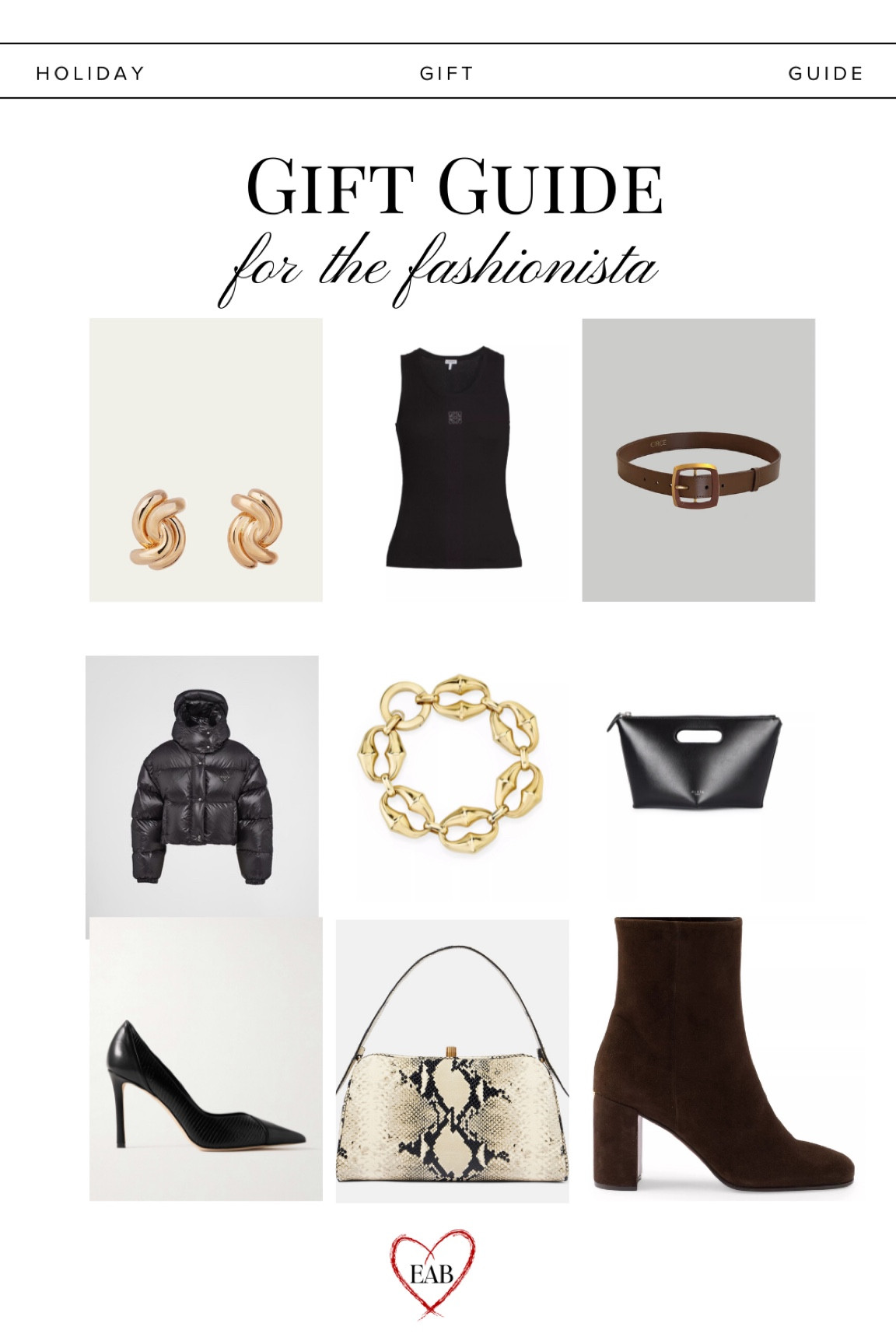 Gift Guide for the Fashionista! 

❤️ 
EAB 

#LTKStyleTip #LTKGiftGuide #LTKShoeCrush