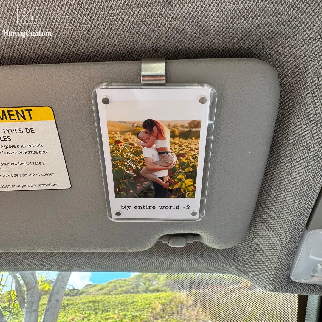 Personalized Gift for Him Anniversary - Custom Photo Car Visor Clip, Romantic Drive Safe Gift, Un... | Etsy (US)