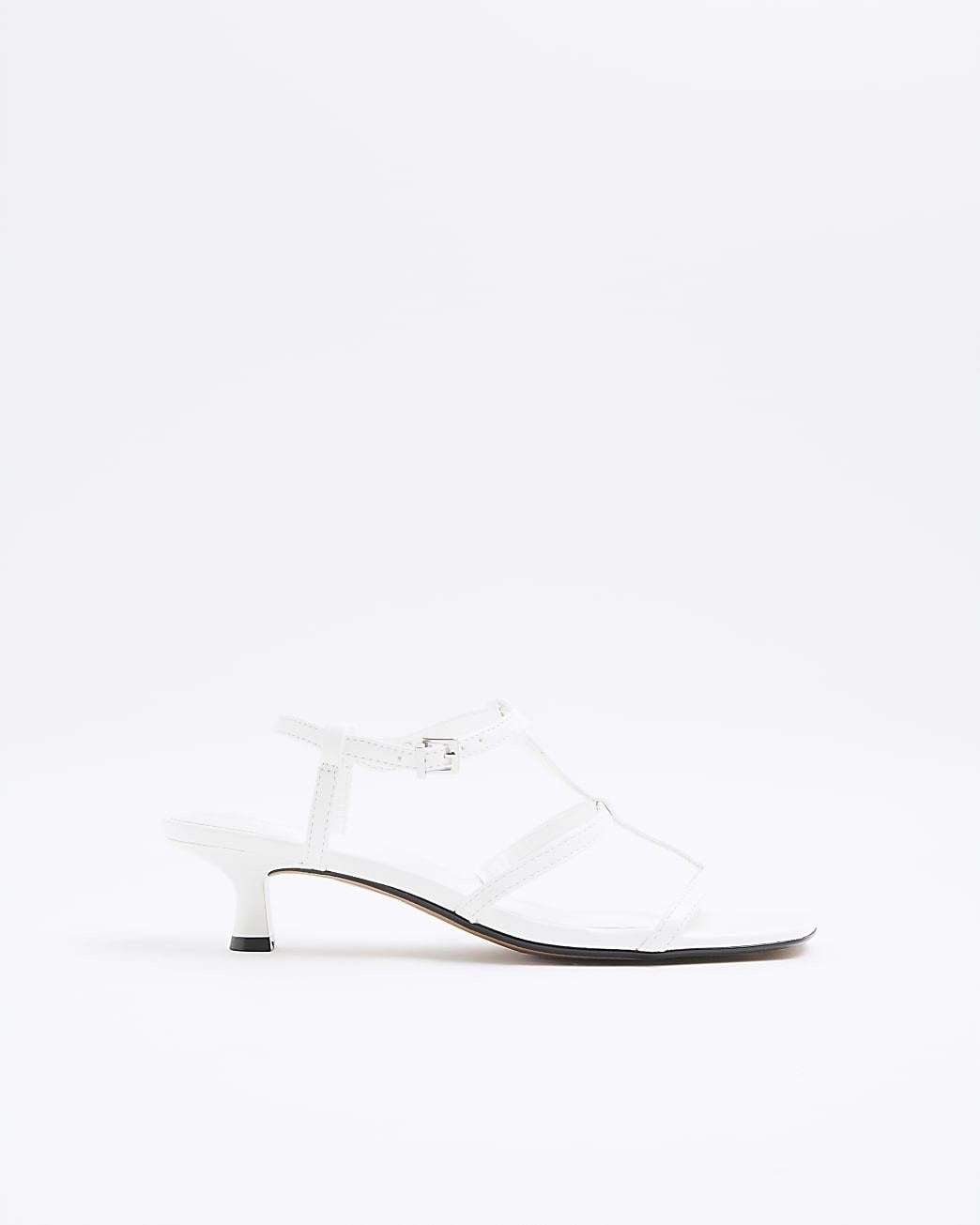 White Kitten Heel Strappy Sandals | River Island UK & IE