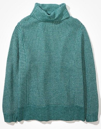 AE Oversized Dreamspun Mock Neck Sweater | American Eagle Outfitters (US & CA)