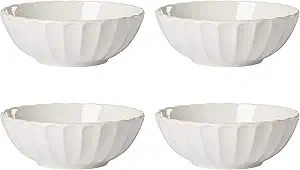 Lenox French Perle Scallop 4-Piece Bowl Set, 4.00 LB, White | Amazon (US)