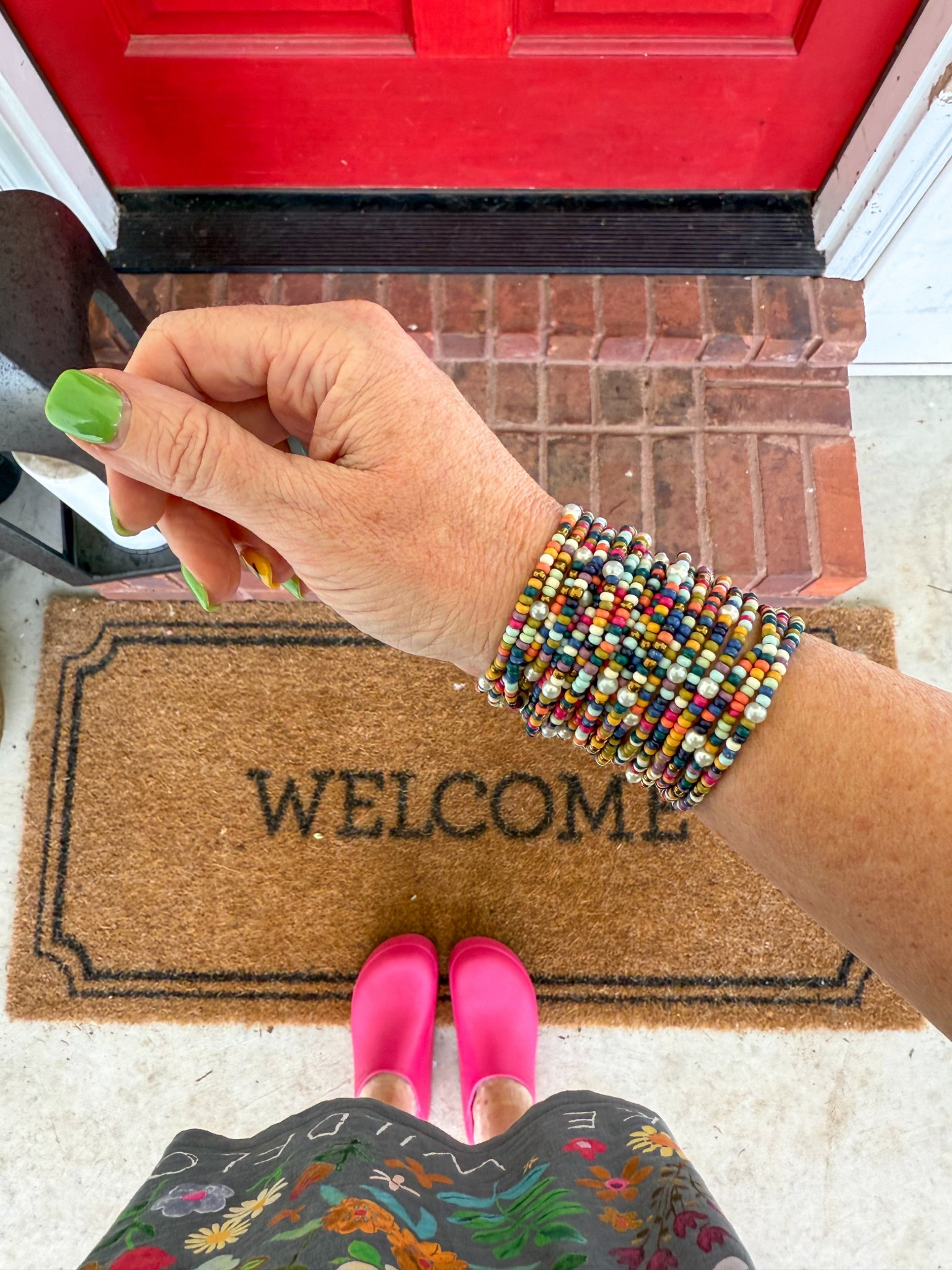 These beaded bracelets are so fun! I have on two stacks. 
I sized down in my crocs. 💕


#LTKOver40 #LTKStyleTip #LTKFindsUnder50