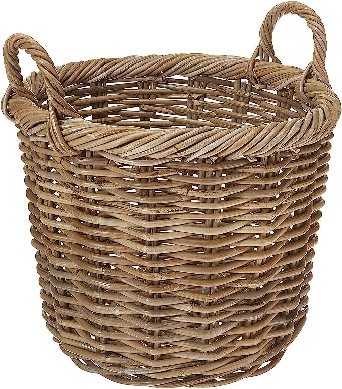 Kouboo Kobo Rattan Round Planter, Gray Decorative Storage Basket | Amazon (US)