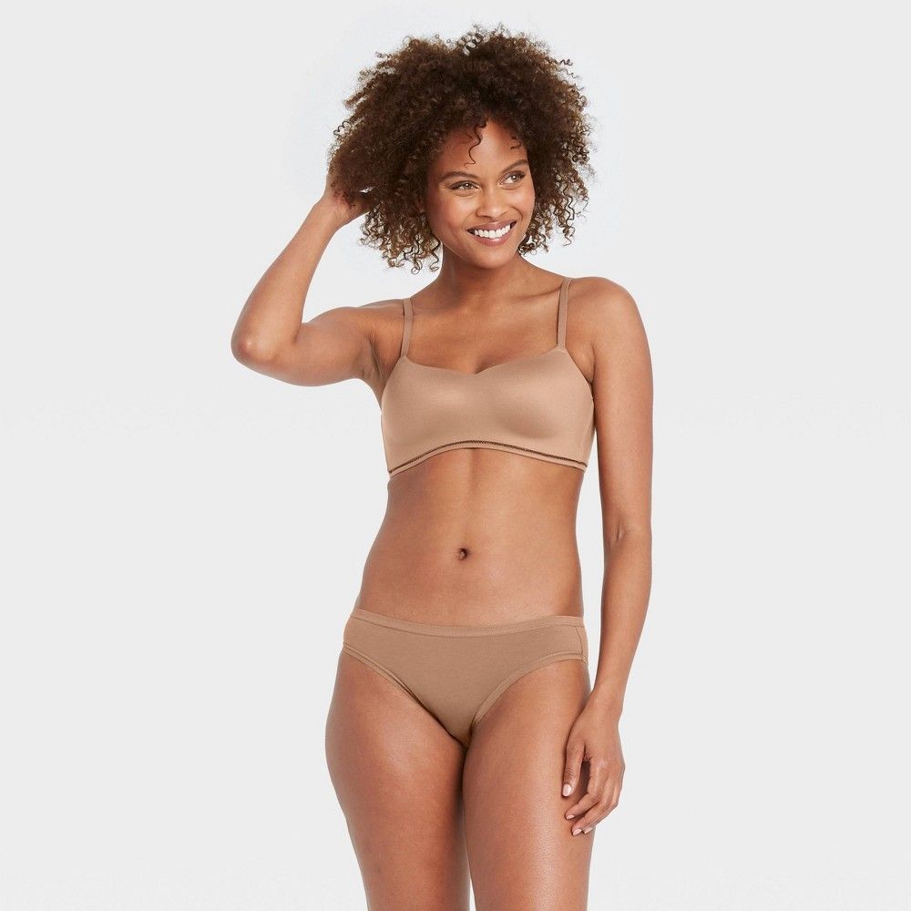 Women's Cotton Bikini Underwear - Auden Caramel XL | Target