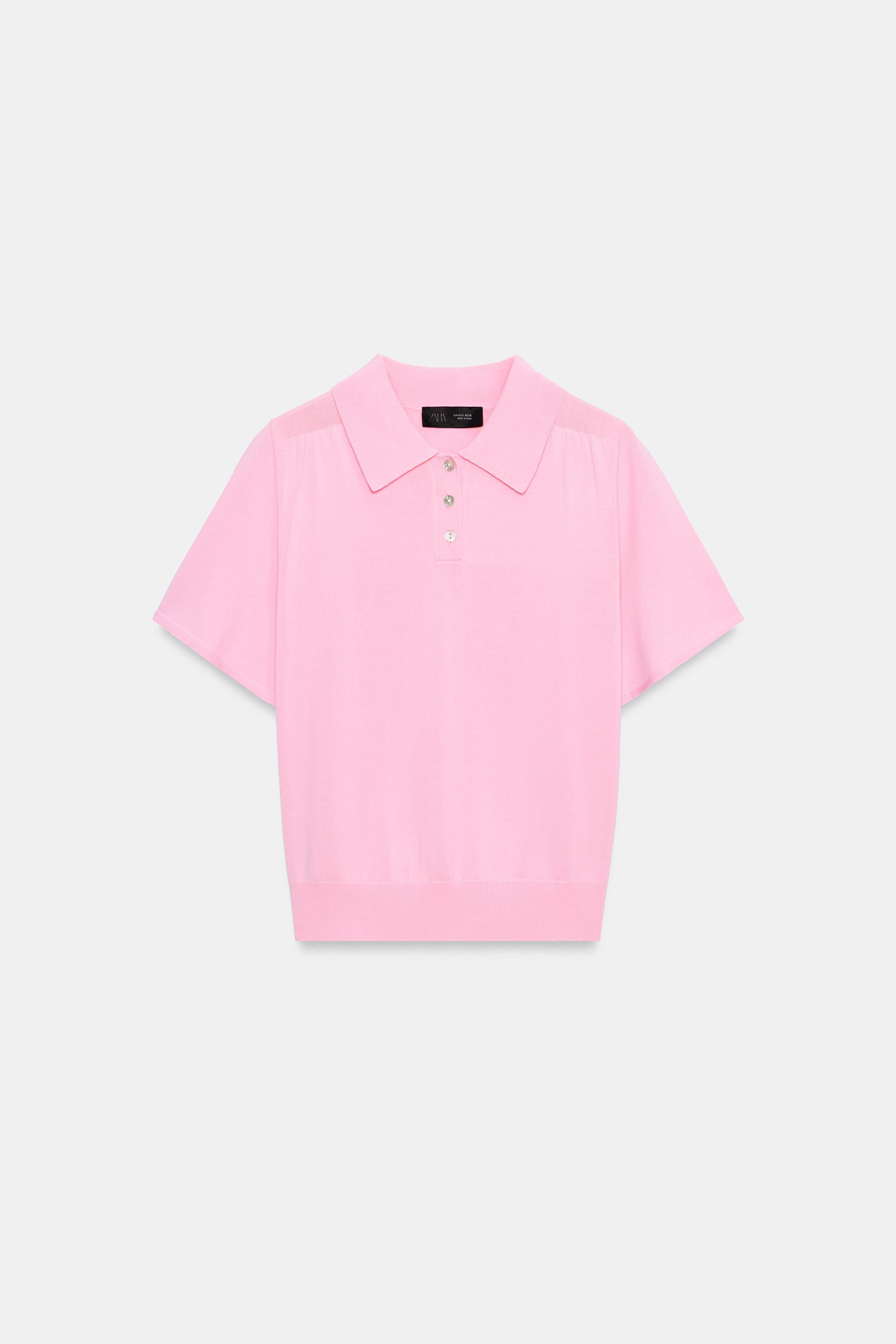 SHORT SLEEVE KNIT POLO SHIRT | Zara UK