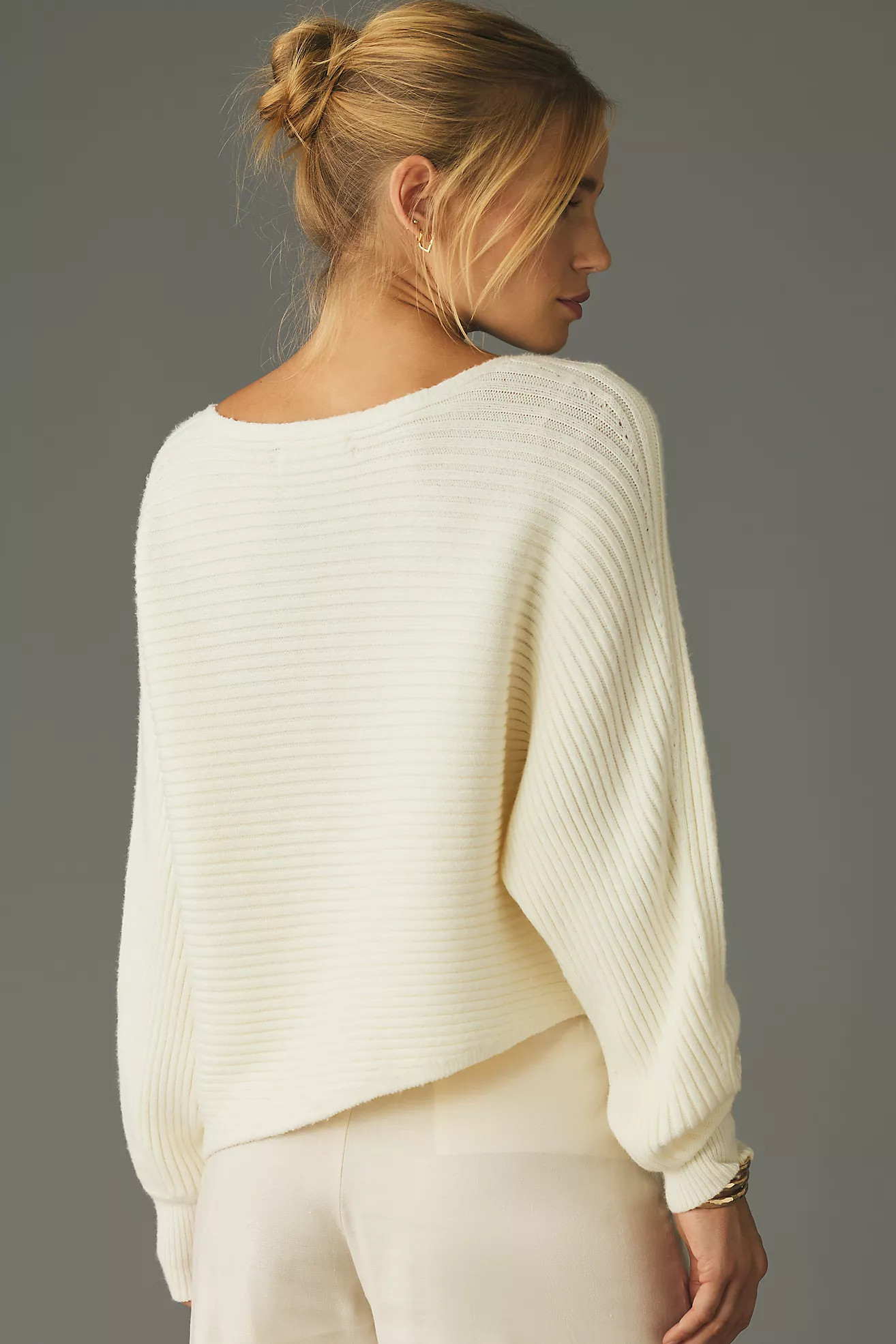 By Anthropologie Asymmetrical Cropped Pullover Sweater | Anthropologie (US)