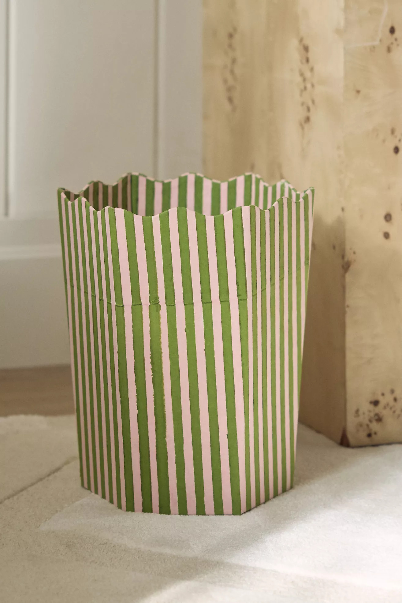 Inner Child Scallop Printed Waste Bin | Anthropologie (US)