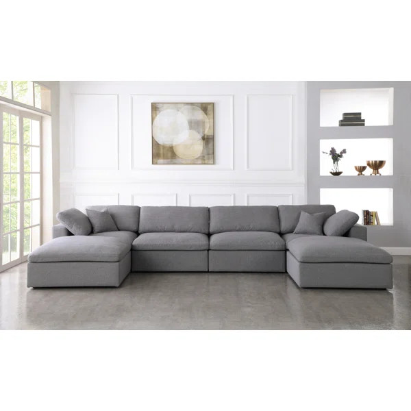 Aguero 158" Wide Modular Sectional with Ottoman | Wayfair North America