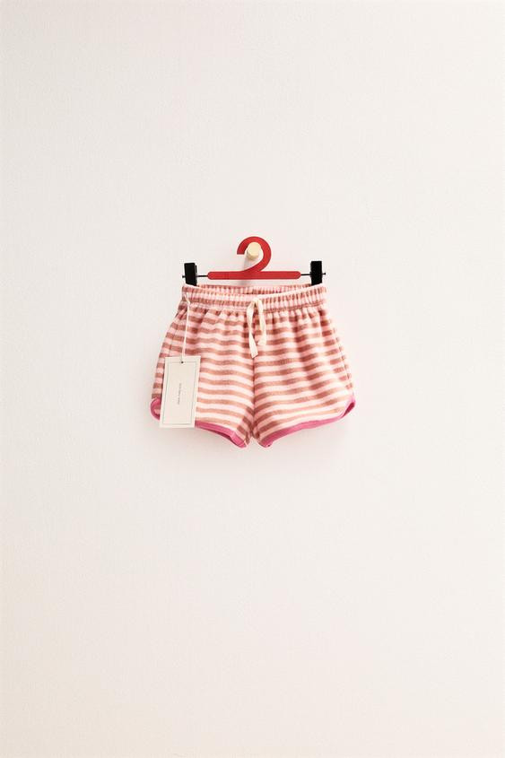 ZARA TIMELESS - STRIPED TERRYCLOTH SHORTS | Zara US