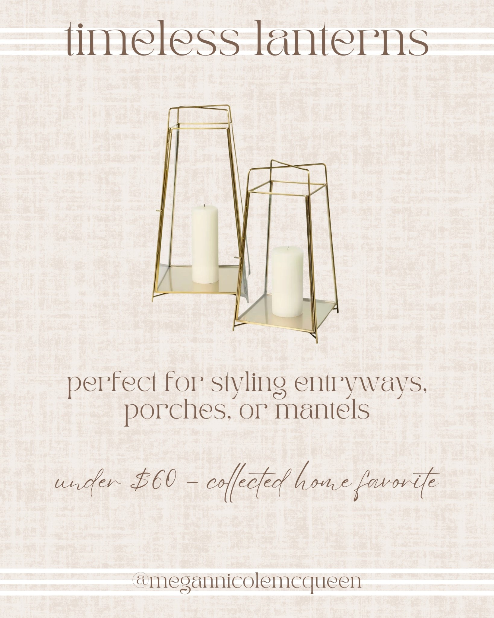 timeless gold lanterns that add instant warmth to any entryway, mantel, or porch. under $60 and so versatile—style them with pillar candles for a cozy, collected look.


target finds, fall home decor, gold lanterns, entryway styling, cozy home ideas, porch decor, affordable home finds, timeless decor, collected home style, hearth & hand dupes

#LTKFindsUnder100 #LTKSeasonal #LTKHome