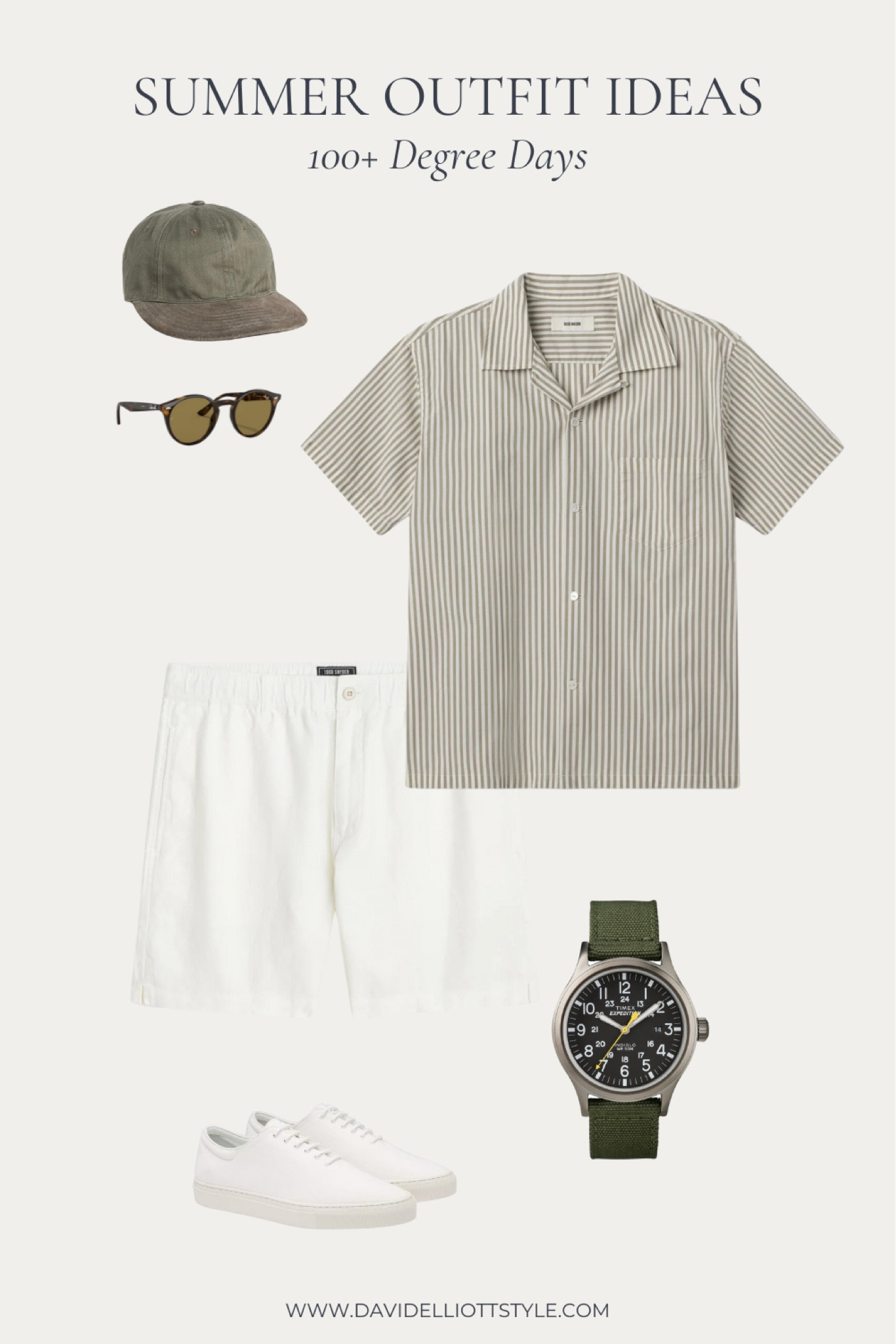 Olive green summer outfit for hot days.

#LTKMens