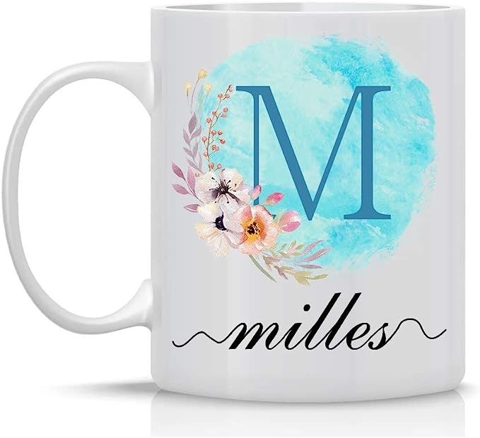 InterestPrint Personalized Monogrammed Coffee Mug, Custom Mug with Name and Initial, Customized T... | Amazon (US)