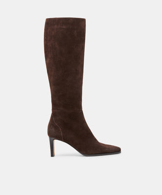 Emmi Boots Dk Brown Suede | DolceVita.com