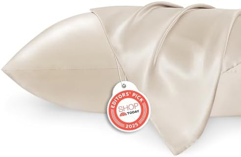 Bedsure Satin Pillowcases, Similar to Silk Pillow Cases Queen Size Set of 2, Cooling Pillow Case ... | Amazon (US)