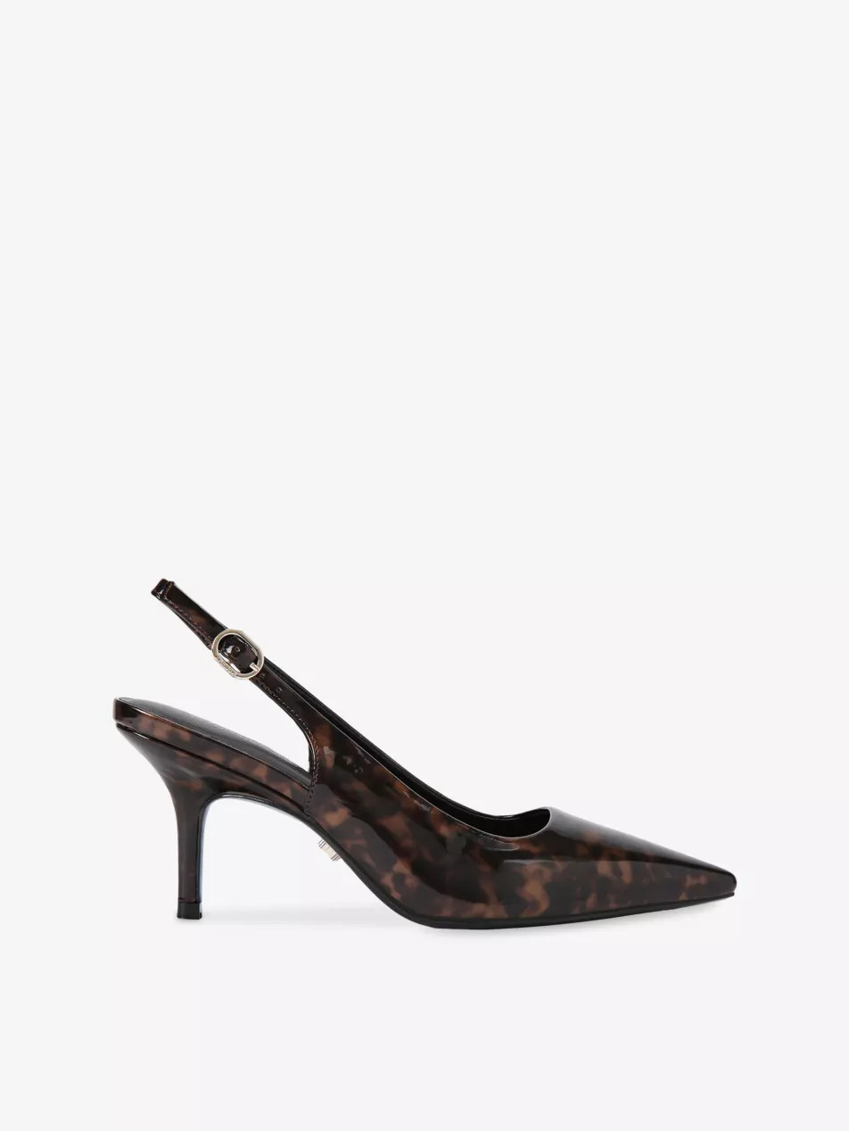 Spirit Leopard-Print Faux Patent-Leather Slingback Courts | Selfridges