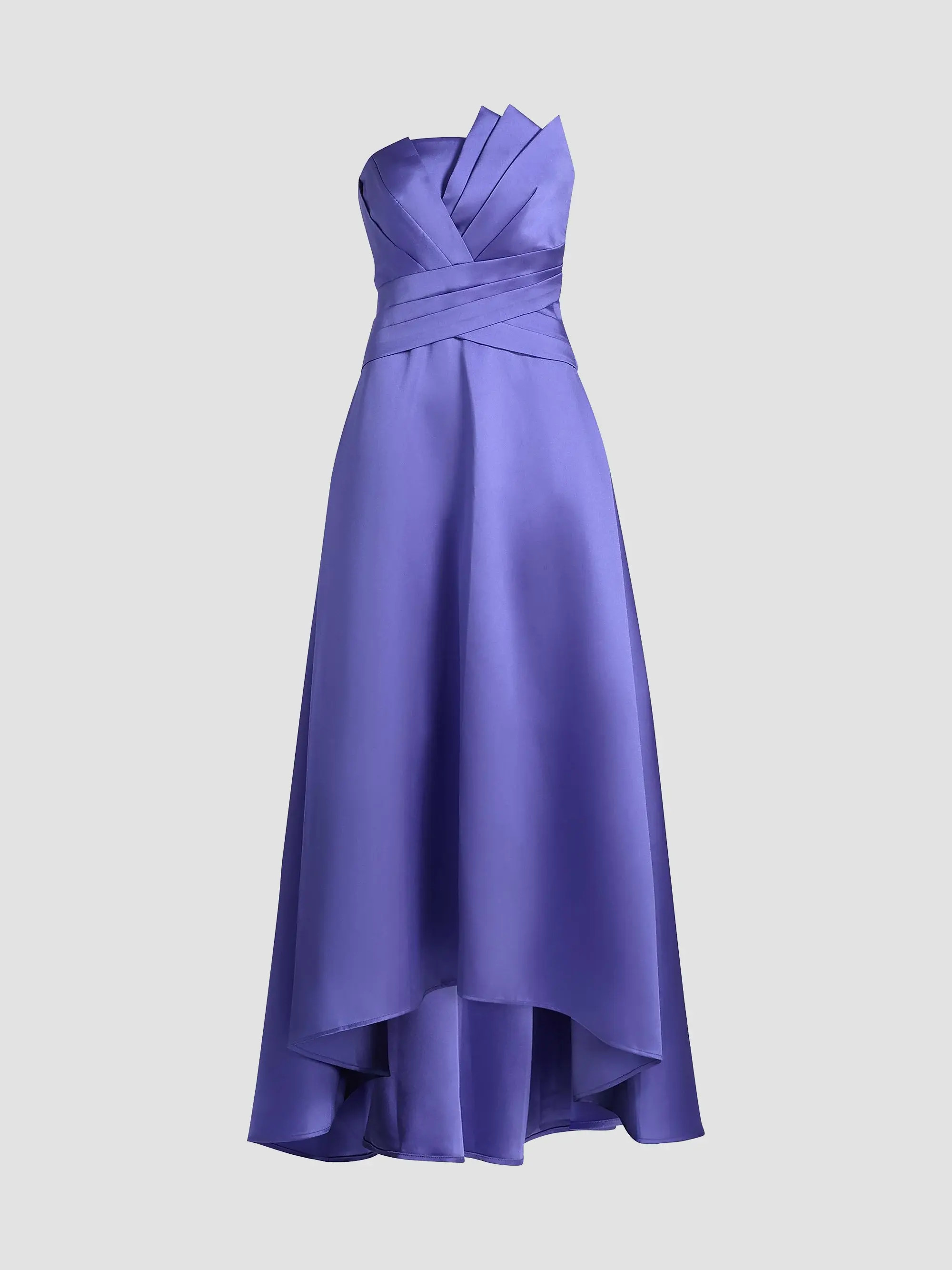Theia Coco Strapless High-Low Mikado Gown | Saks Fifth Avenue | Saks Fifth Avenue