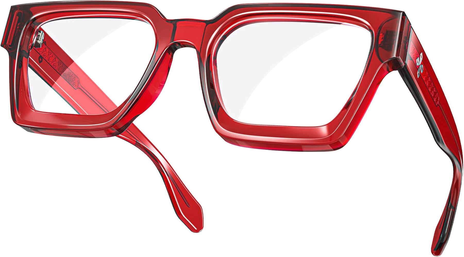 VISOONE Blue Light Blocking Glasses Rectangle Chic Preppy Look MultiColor Frame for Women Men RIV... | Amazon (US)