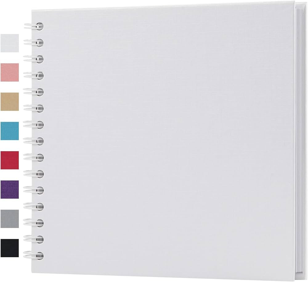 potricher 8 x 8 Inch DIY Scrapbook Album 40 Pages Hardcover Kraft Paper Scrap Book Photo Albums M... | Amazon (US)