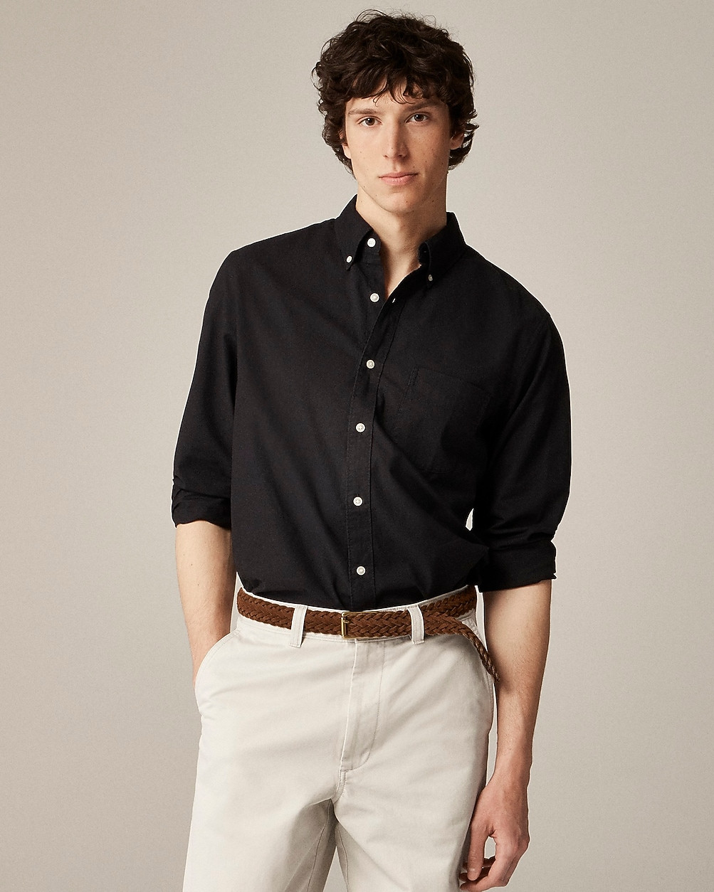 Slim Broken-in garment-dyed organic cotton oxford shirt | J. Crew US