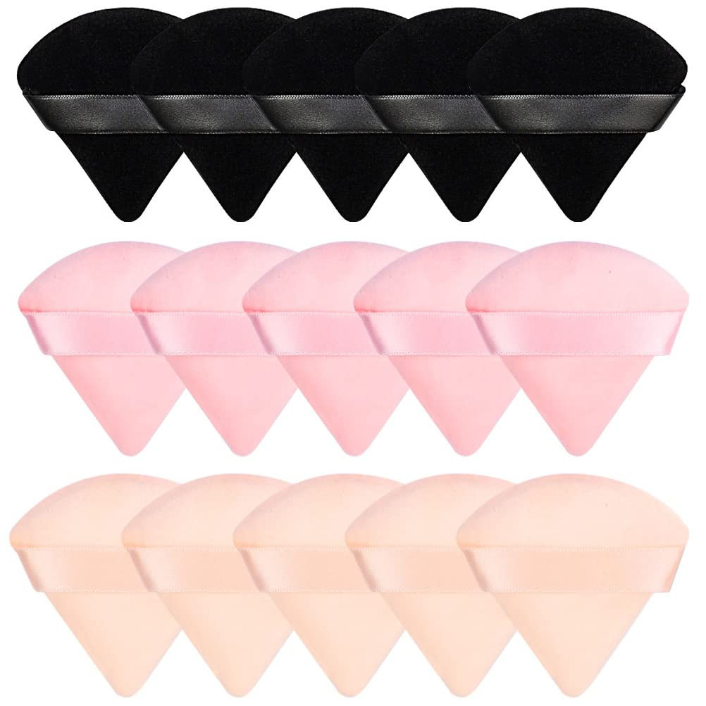Pimoys 15 Pieces Powder Puff Face Soft Triangle Makeup Velour Puff, Beauty Sponge for Loose Powde... | Amazon (US)