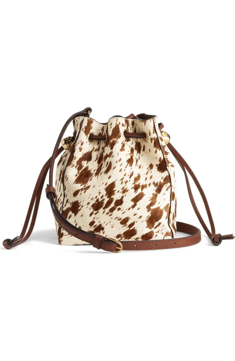 The Mini Genuine Calf Hair Crossbody Bucket Bag | Nordstrom