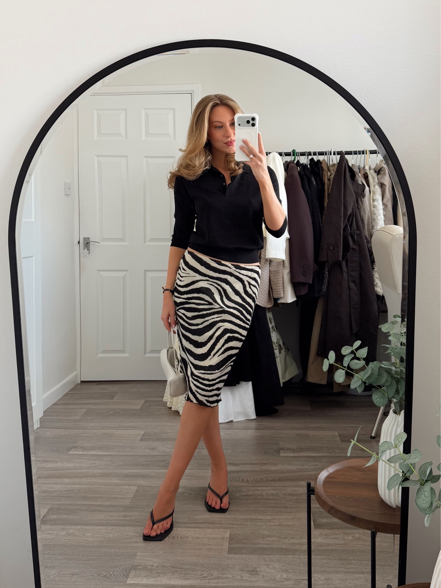 Zebra print skirt, black polo, 90s summer outfit

#LTKuk #LTKsummer #LTKstyletip