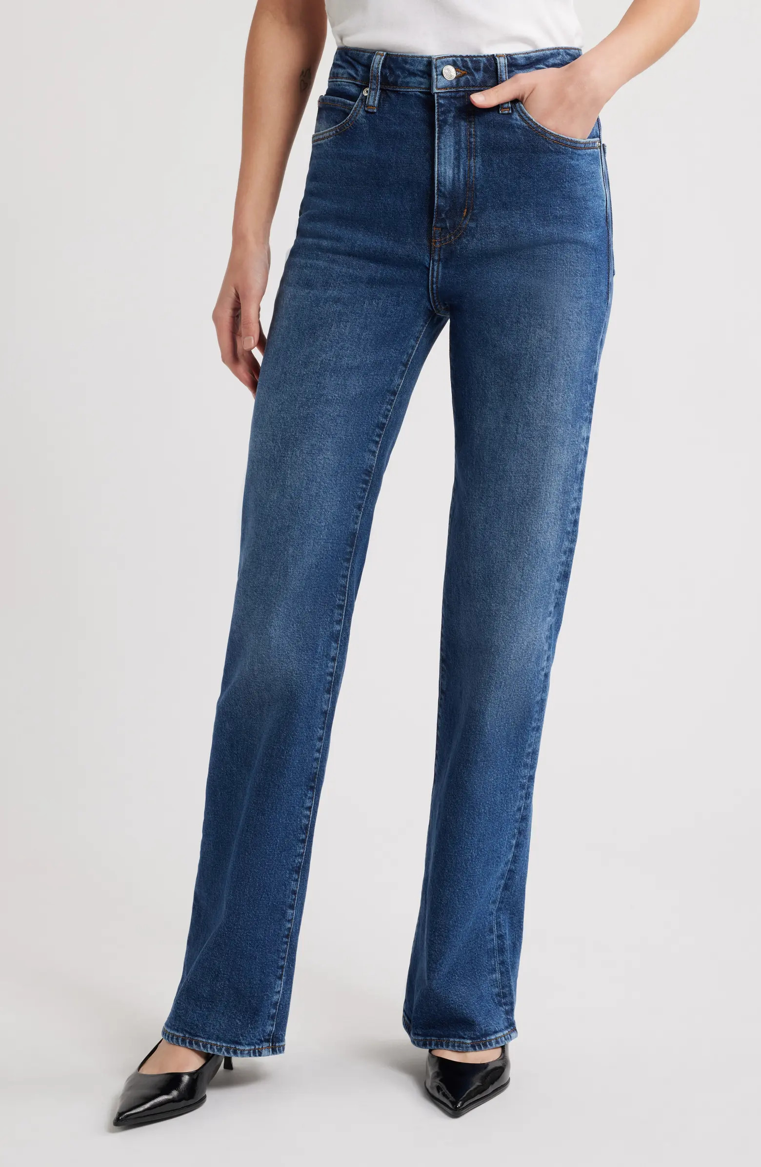 The Arrow High Waist Relaxed Bootcut Jeans | Nordstrom
