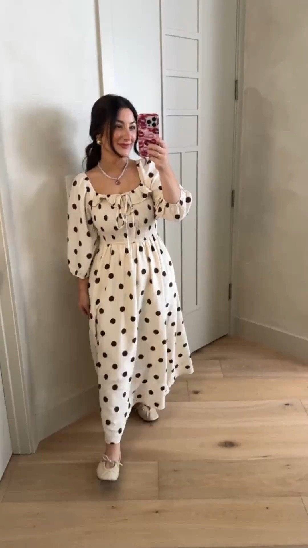 Polka dot dress! Size small 

5'0" 140lbs
Petite friendly

#LTKootd #LTKPetite #LTKWorkwear