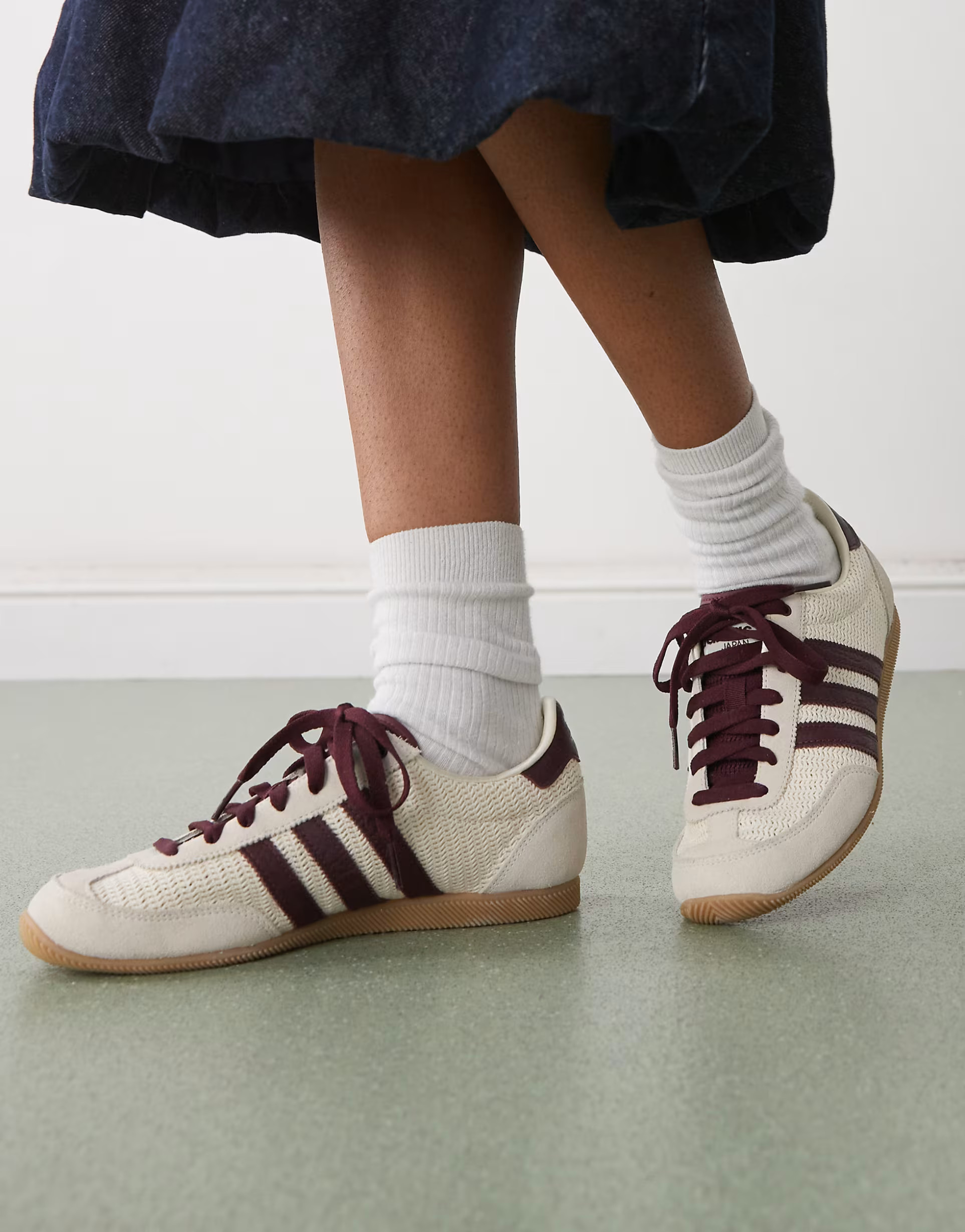 adidas Originals Japan woven trainers in cream and burgundy | ASOS | ASOS (Global)