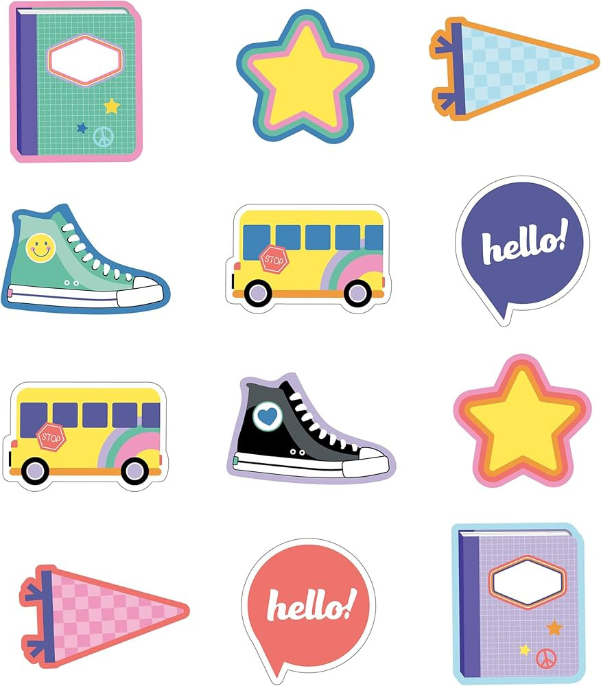 Carson Dellosa We Stick Together 36 Hello School Bulletin Board Cutouts, Star, Notebook, School B... | Amazon (US)