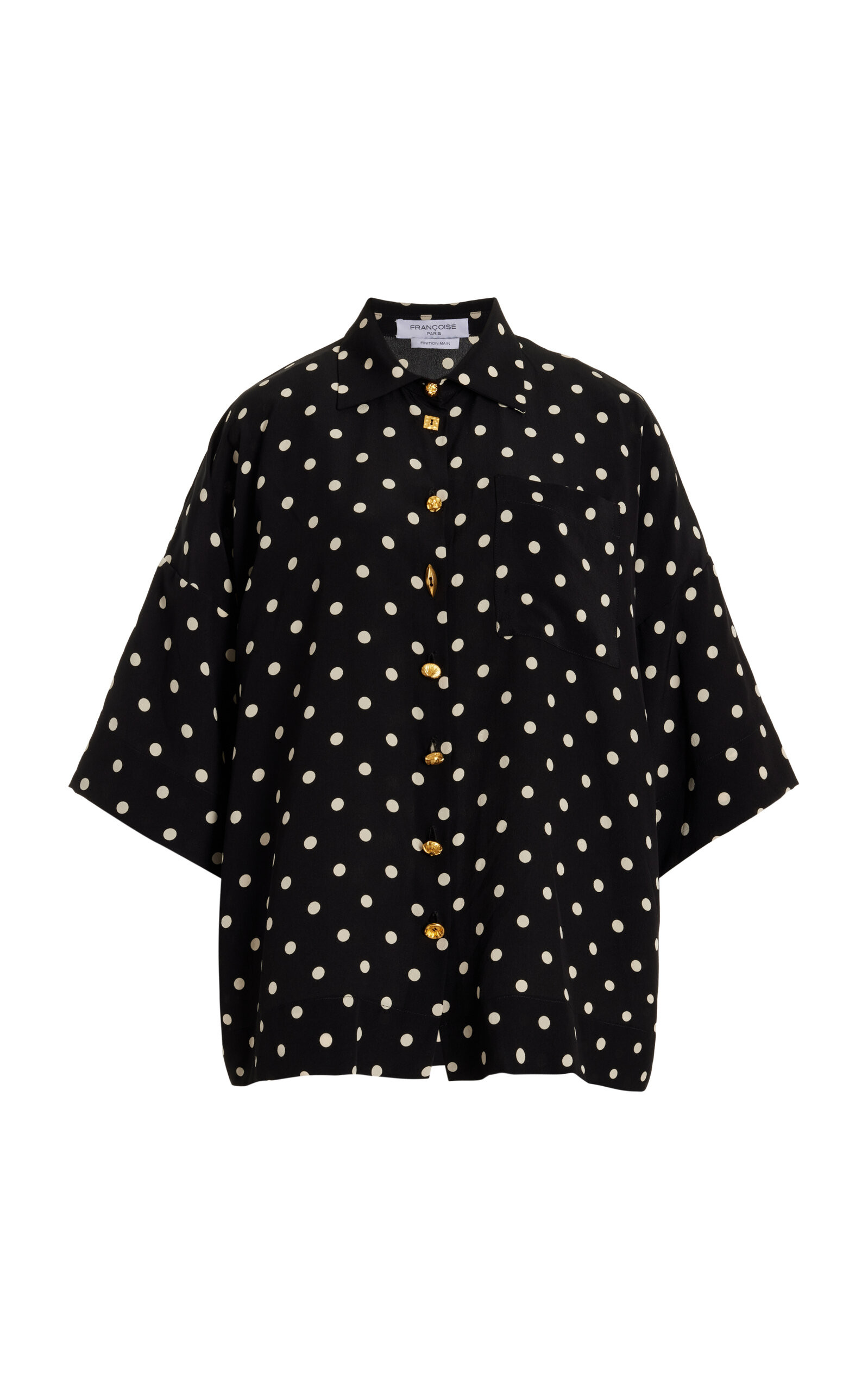 Exclusive Zaoua Polka-Dot Deadstock-Silk Shirt | Moda Operandi (Global)