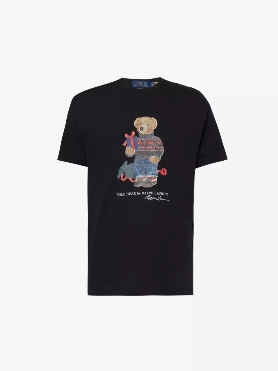Polo Bear-print cotton-jersey T-shirt | Selfridges