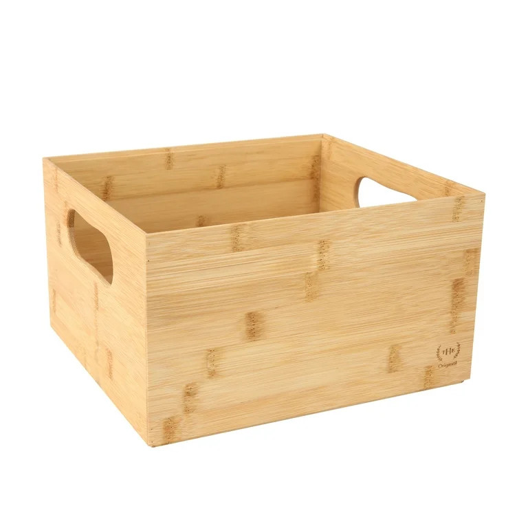 The Home Edit Small Bamboo Bin, Storage Organizer | Walmart (US)